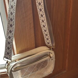 Elegant Cream Crossbody Bag